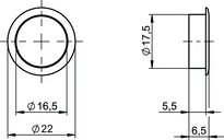 Dessin technique Rosette NTS1, AUS=NTS1ROS...