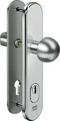 Stahl-Schutzbeschlag mit Zylinderabdeckung - Rundknauf/Drücker S416