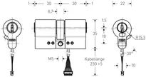 Technische Zeichnung Doppelzylinder Gehäuse _1.53F