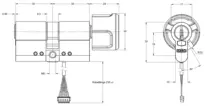 Technical drawing Thumbturn cylinder CH_KESO__1.43G_neu_ch