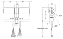 Technical drawing Double cylinder CH_KESO__1.43K_neu_ch