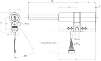 Technical drawing Thumbturn cylinder CH_KESO__1.43L_neu_ch