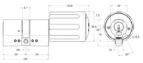Technical drawing  Thumb turn cylinder CH_KESO__1.53M.KT_neu_ch