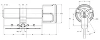 Technical drawing Integra rotary knob cylinder CH_KESO__1.A3G_neu_ch