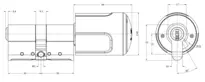 Technical drawing Integra thumbturn cylinder CH_KESO__1.A3M_neu_ch
