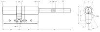 Technische Zeichnung Drehknopfzylinder CH_KESO__1.B4M_neu_ch