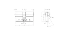 Technische Zeichnung Doppelzylinder CH_KESO__1.D16_neu_ch
