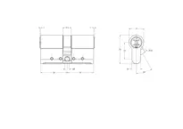 Technische Zeichnung Doppelzylinder CH_KESO__1.E16_neu_ch