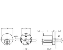 Technische Zeichnung Innenzylinder CH_KESO__2._46_neu_ch