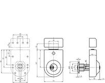 Technische Zeichnung Design-Riegelschloss CH_KESO__2.062_neu_ch
