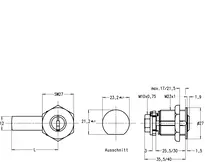 Dessin technique Cylindre de fermeture CH_KESO__3.031_neu_ch