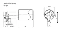 Technical drawing Integra digital cylinder CH_KESO_E1.06C,_neu_ch