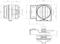 Technical drawing Aperio KL100 electronic locker/cupboard lock CH_KESO_KL100_neu_ch