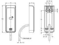 Technical drawing Integra reader CH_KESO_K.59_IP65_neu_ch