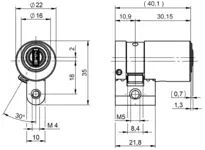 Technische Zeichnung CH-Profil-Halbzylinder eCLIQ CH_N1.012