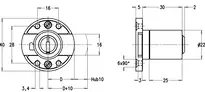 Technische Zeichnung Möbelzylinder eCLIQ CH_N3.030