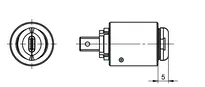 Technische Zeichnung 2 Möbelzylinder CLIQ CH_N3.145