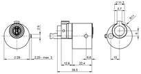 Dessin technique Cylindres spéciaux pour coffre-fort eCLIQ N3.577,AUS=5