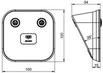 Technische Zeichnung Tisch-Programmiergerät-Set eCLIQ / CLIQ® Go CH_NP04_CLIQ_Go
