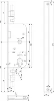 Technical drawing 1 Latch bolt lock 1822