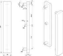 Technical drawing (167.008) Outside escutcheon, dummy, 12855011