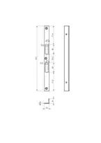 Technical drawing 1 Safety angle strike plate 11471010