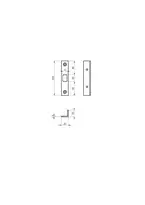 Technical drawing 1 Additional angled striking plate 11471011