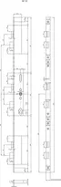 Technical drawing 1 mFlipLock panic security multi-point locking system 24446PBe