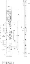 Dessin technique 2 Serrure à mortaiser de sécurité anti-panique à commande de béquille sFlipLock e-drive 16546PBe-SV
