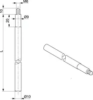 Technical drawing Round rod 1724 1724_FEZ1