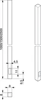 Technical drawing Square rod 1824 1824_