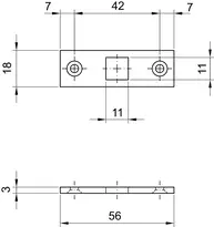 Technical drawing End striking plate 1827 1827.008