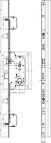 Technical drawing Security multi-point lock system 1854