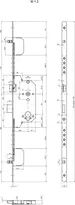 Technical drawing Panic security multi-point locking system 1856PDa