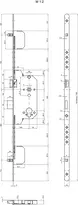 Technical drawing Panic security multi-point locking system 1856PDe