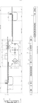 Technical drawing Panic security multi-point locking system 1856PE-XL