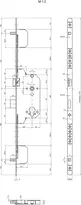 Technical drawing Panic security multi-point locking system 1859PBe