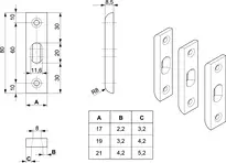 Technical drawing Accessories Tribloc 1857H 1877