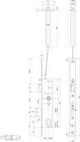 Dessin technique Serrure à mortaiser de sécurité anti-panique Delta 19566PBe-SV-ZF