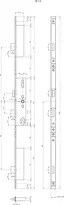 Technical drawing 2 mFlipLock basic panic security multi-point lock 23444PE