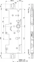 Technical drawing Panic passive leaf locking system 24413-H-TF