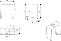 Technical drawing Reinforcement set wood 14471278