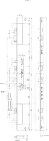 Technical drawing 2 mFlipLock panic security multi-point locking system 24444PE