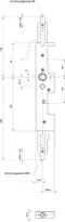 Technical drawing Panic passive leaf locking system 24473-M-TF