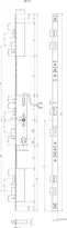 Technical drawing 1 mFlipLock check panic security multi-point lock 24476PBa