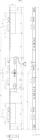 Technical drawing 2 mFlipLock check panic security multi-point lock 24476PBa