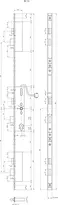 Dessin technique 2 Serrure multipoints de sécurité anti-panique mFlipLock check 24574PE-SV-TF