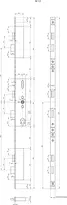 Technical drawing 1 mFlipLock panic security multi-point locking system 24546PBa-SV