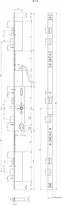 Technical drawing 1 mFlipLock drive panic security multi-point lock, motorised 25544PE-SV