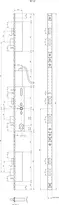 Technical drawing 2 mFlipLock drive panic security multi-point lock, motorised 25544PE-SV